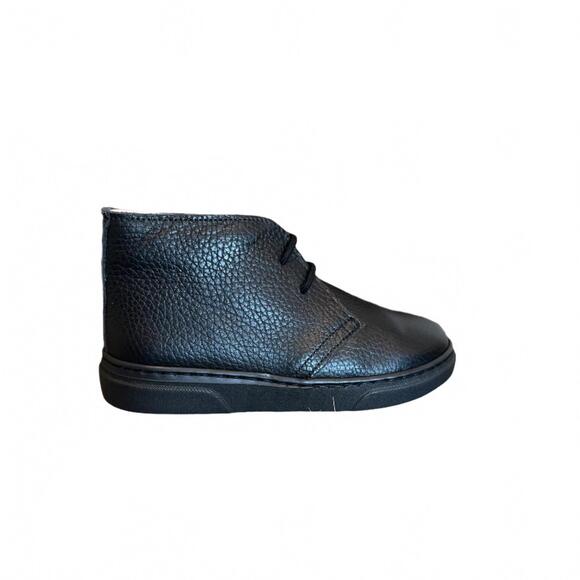 NEW BLUBLONC boys lace up leather boot in black